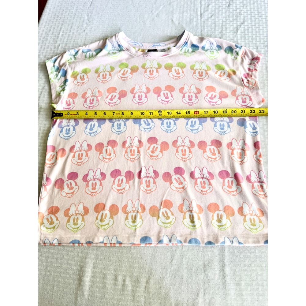 Disney Mickey Minnie Mouse Rainbow Ombre Pink Pajamas Set XXL MK659XSLSC NWT - Picture 4 of 14